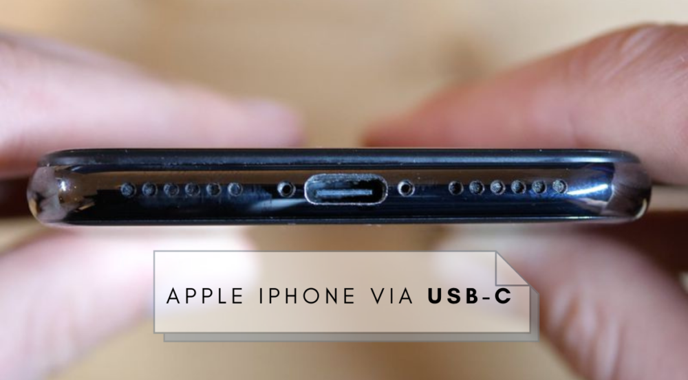 Apple iPhone via USB-C